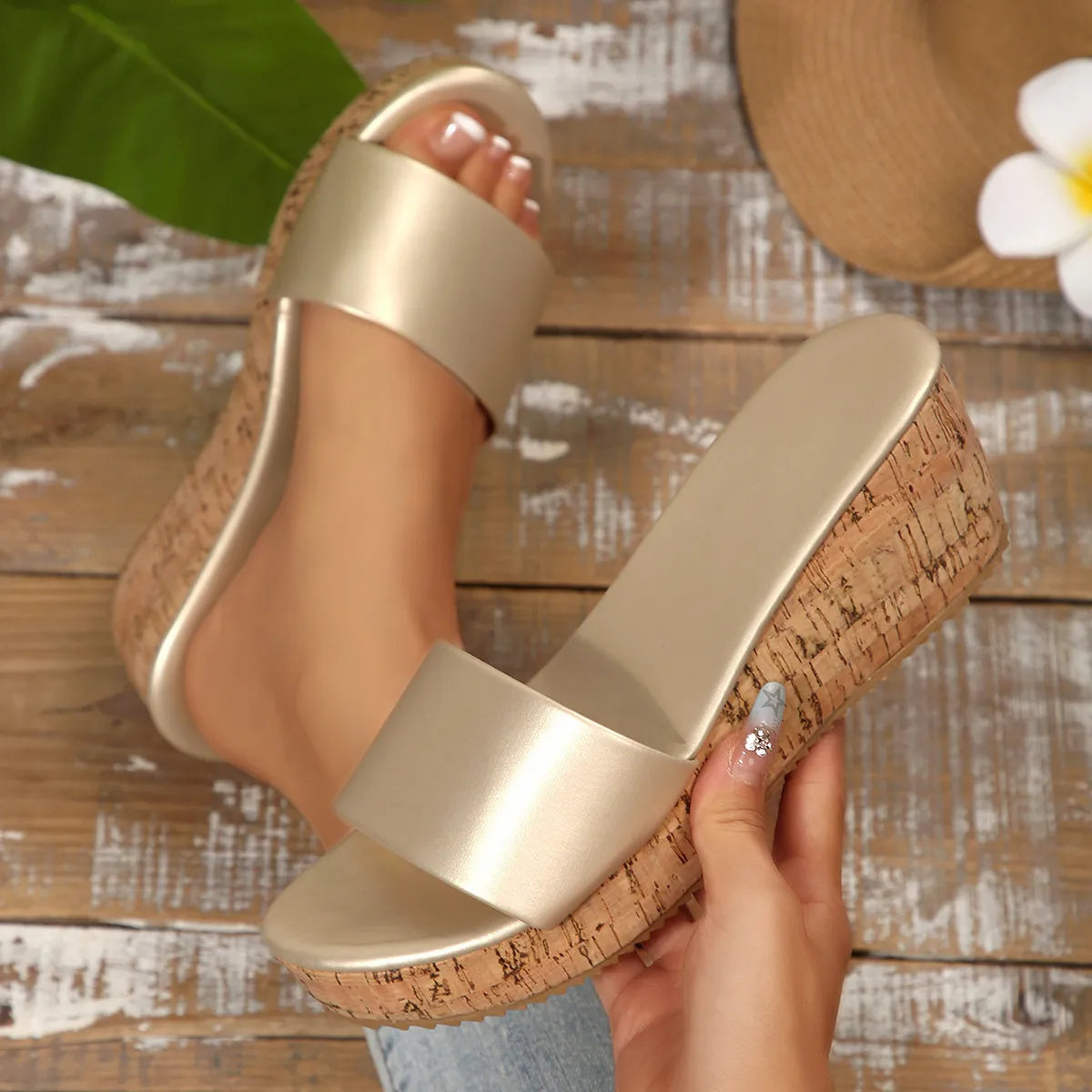 Open Toe Wedge Sandals