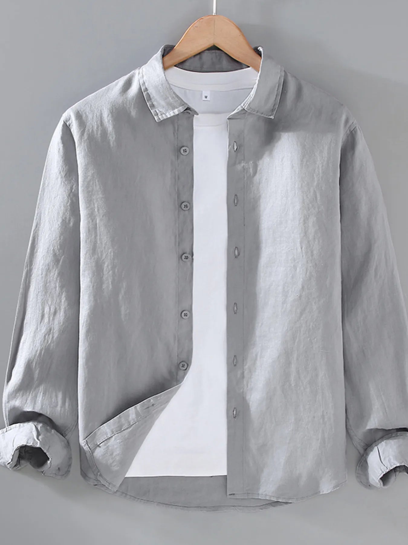 Men's Plus Size Button Up Long Sleeve Shirt