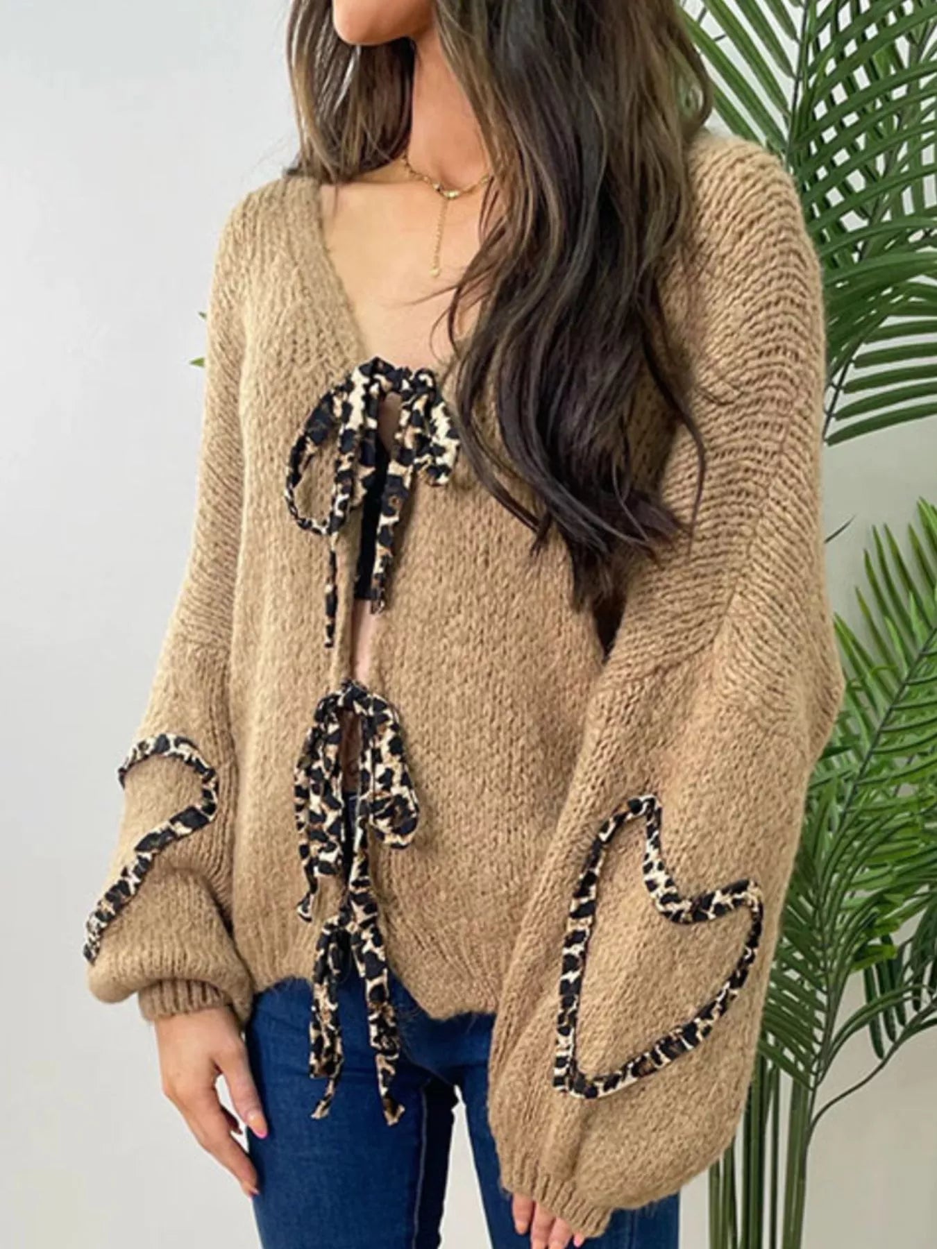 Tie Front Long Sleeve Sweater