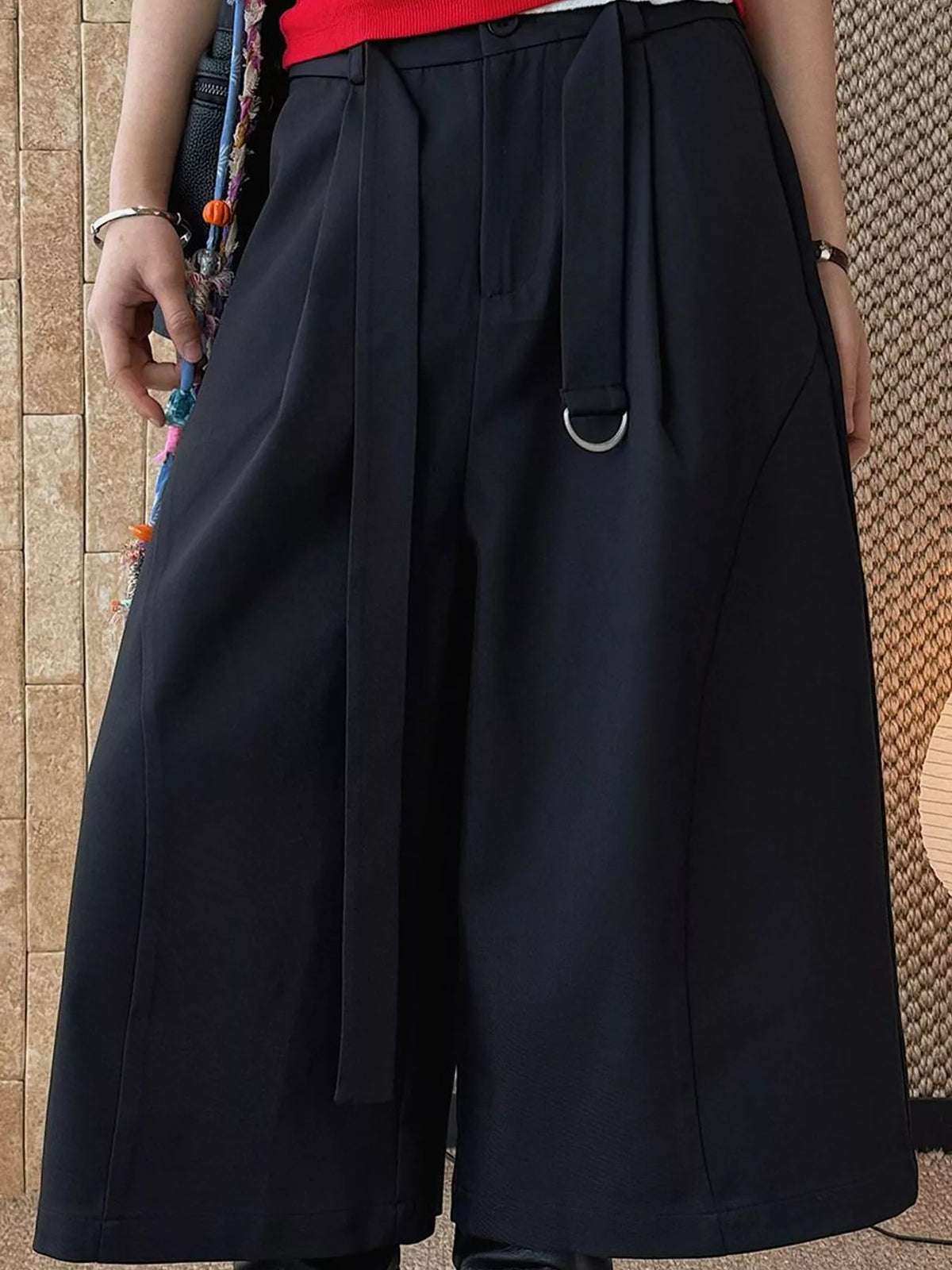 High-Waisted Wide-Leg Capris
