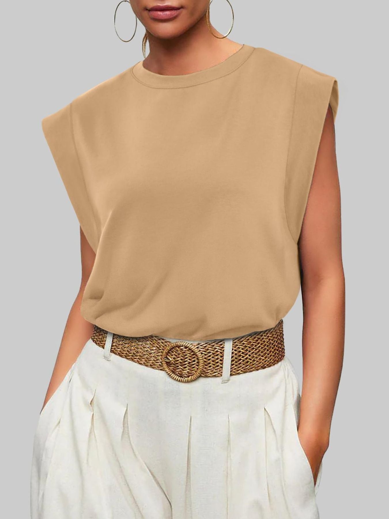 Solid Color Round Neck Tank