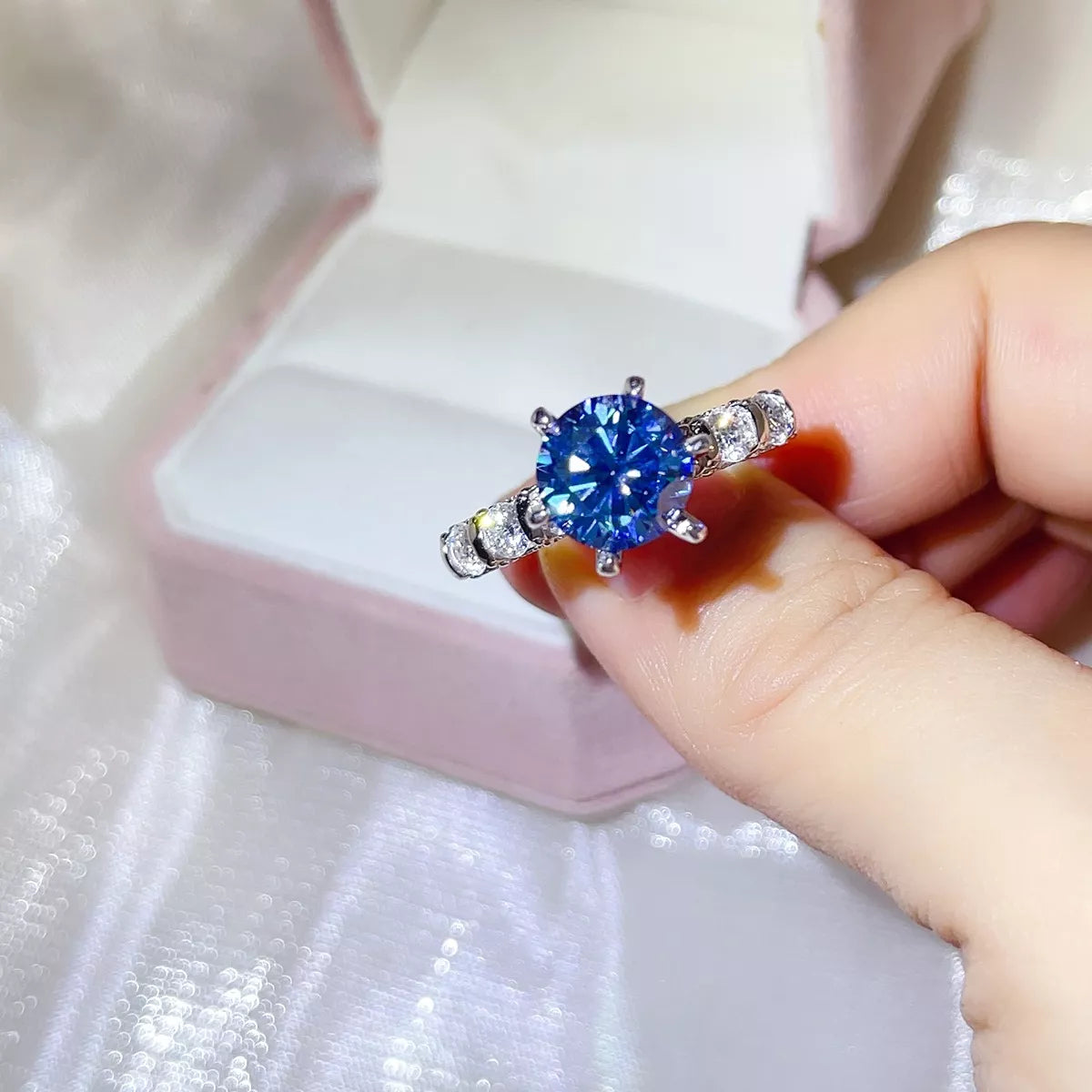 3 Carat 925 Sterling Silver Moissanite Ring