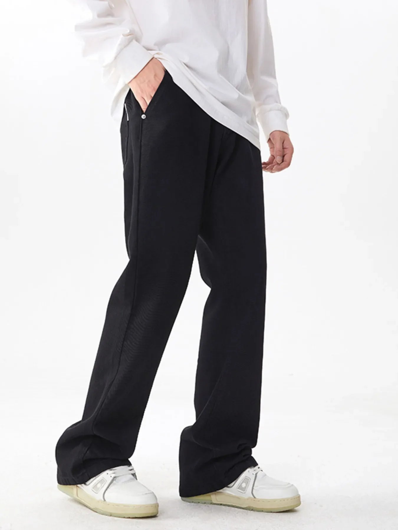 Men's Full Size Wash Wide Leg Relaxed Fit Jeans Plus Size