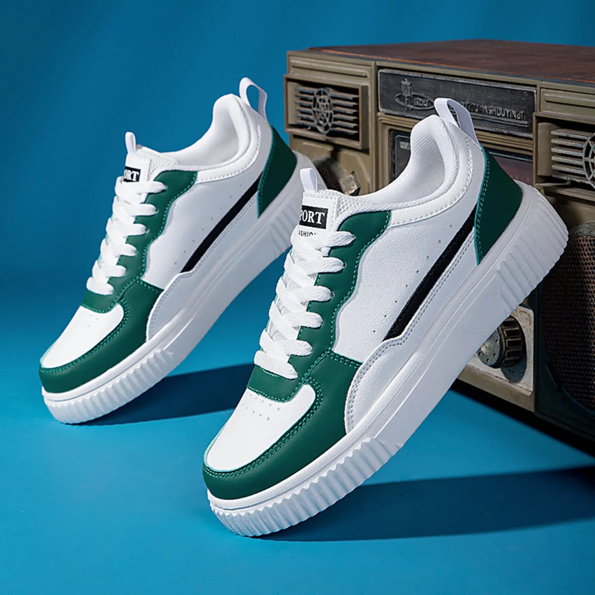 Lace Up Contrast Platform Sneakers