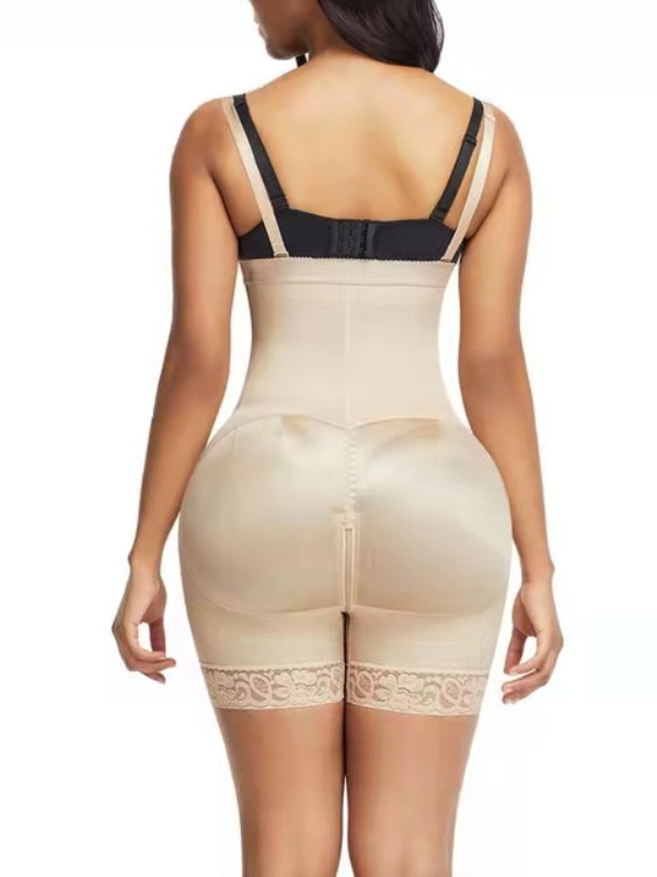 Full Size Lace Detail Tummy Control Shaping Romper Plus Size