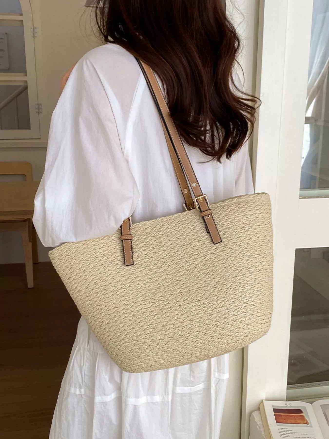 Straw Woven Tote Shoulder Bag