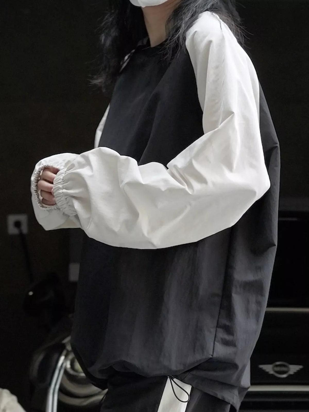 Color-Block Raglan Sleeve Sweatshirt