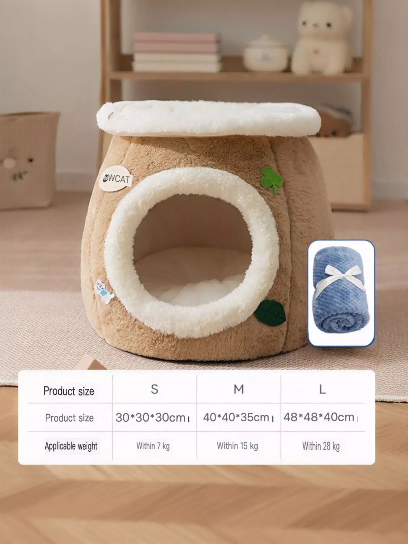 Cozy Tree Stump Pet Nest