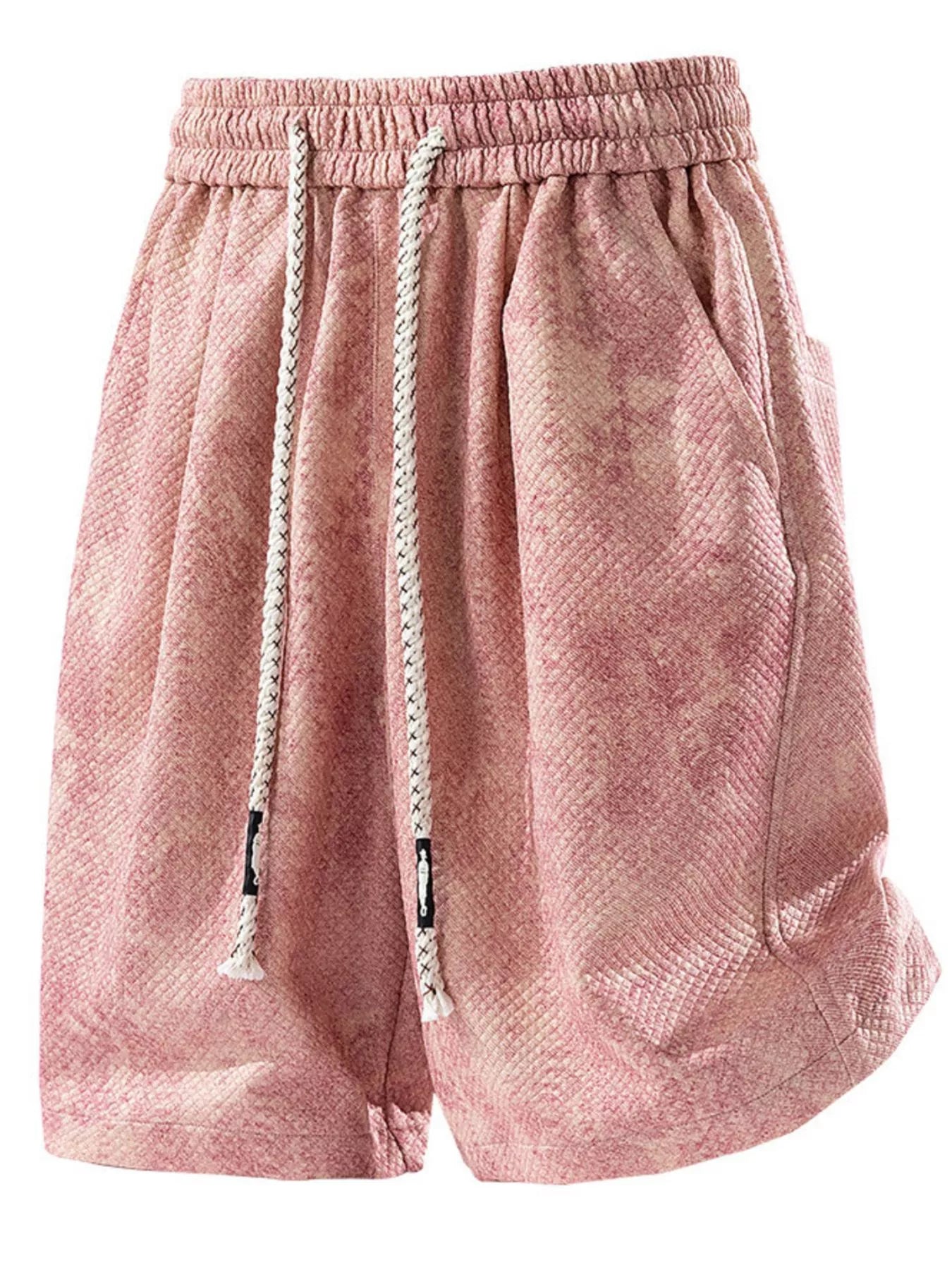 Men's Plus Size Snake Print Drawstring Shorts
