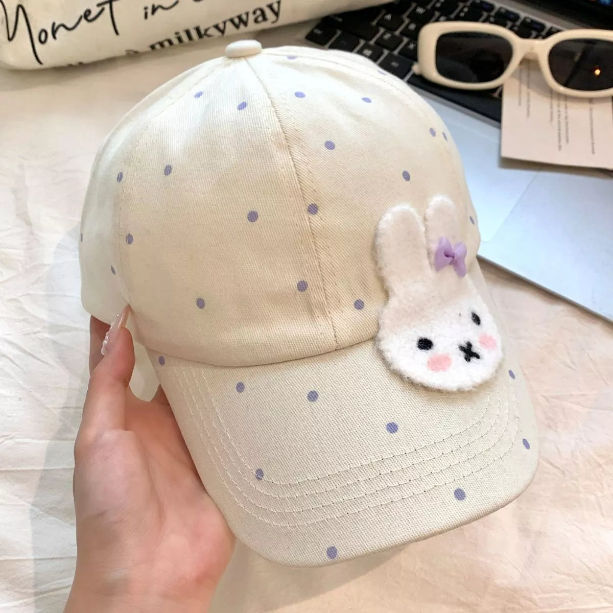 Bunny Polka Dot Baseball Cap
