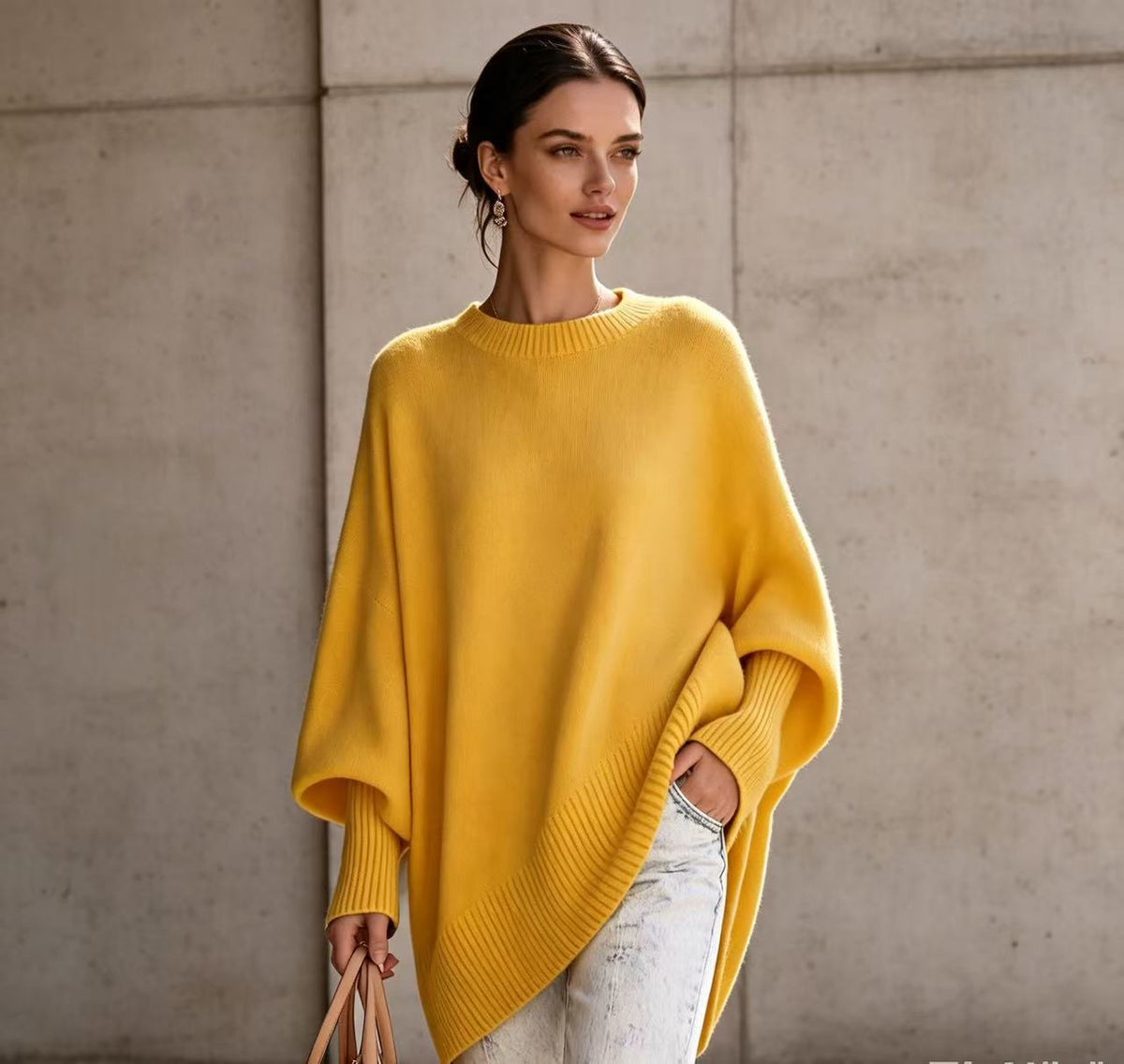 Women's Relaxed-Fit Solid-Color Sweater