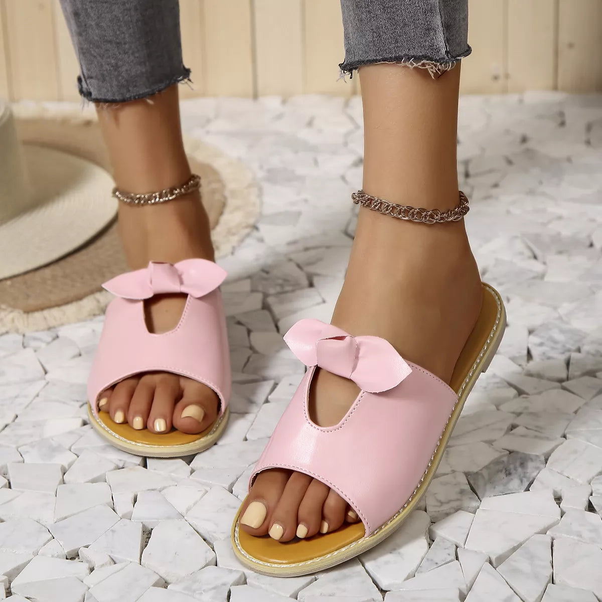 Open Toe Flats Sandals