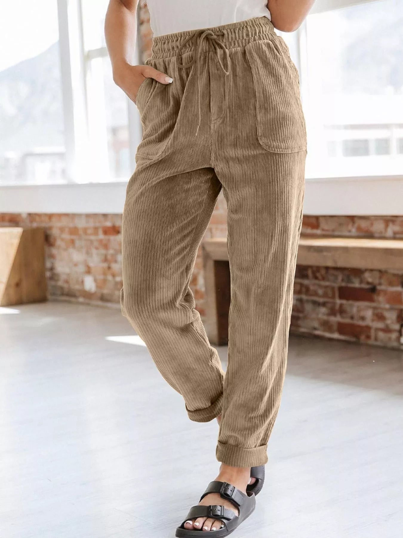 Relaxed Fit Corduroy Pants