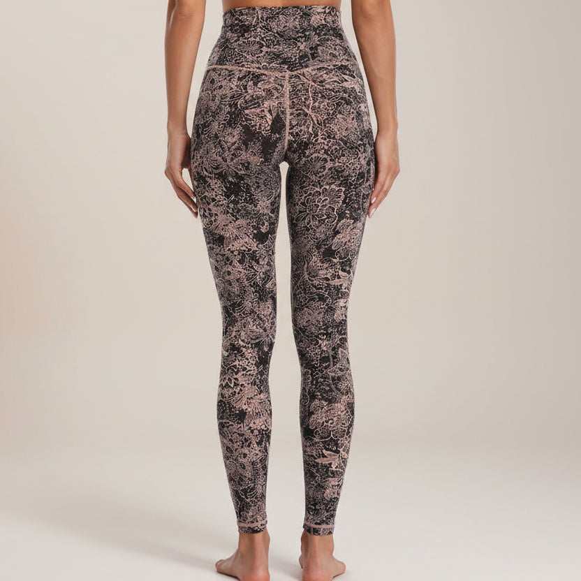 Women’s High Waist Printed Workout Leggings for Yoga, Running & Fitness