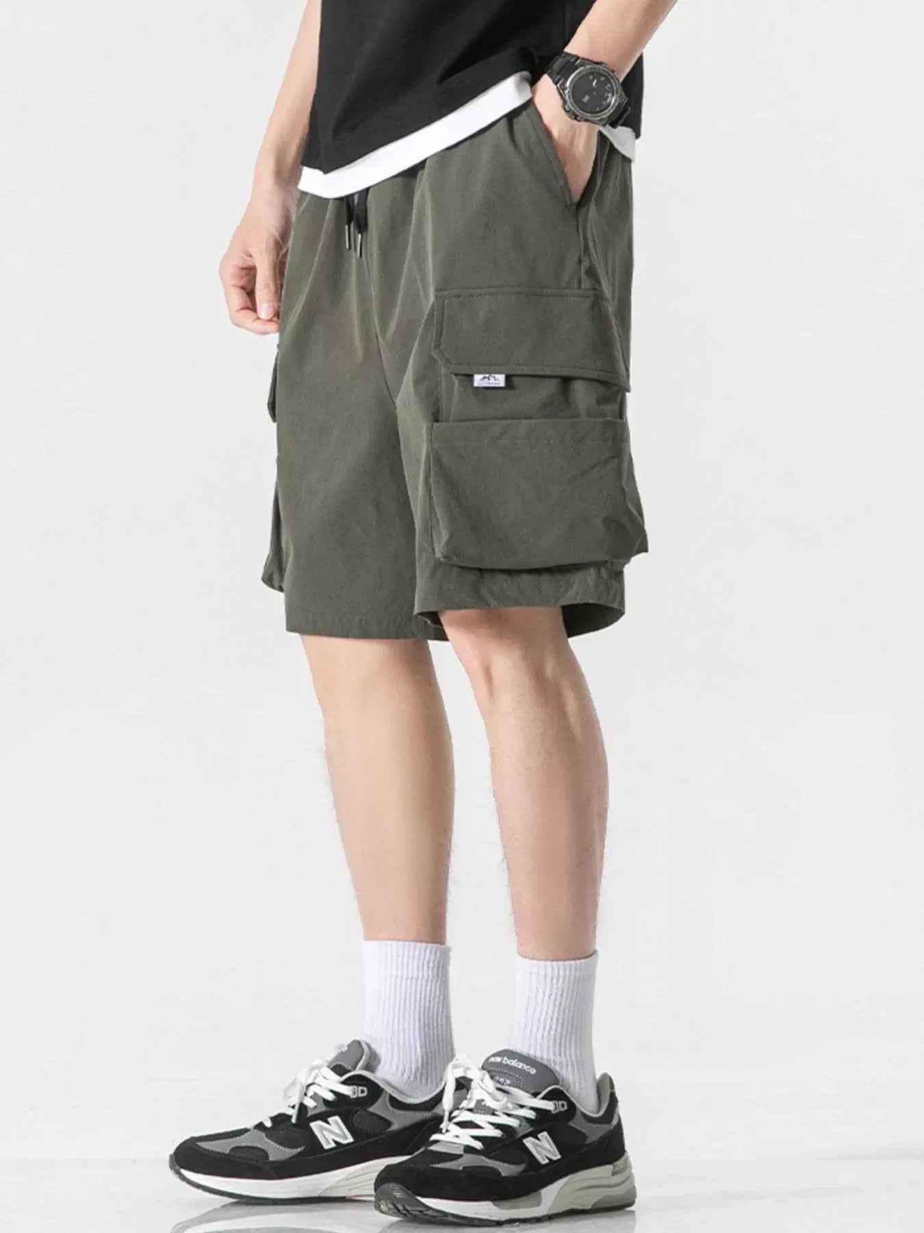 Men's Plus Size Loose Fit Cargo Shorts
