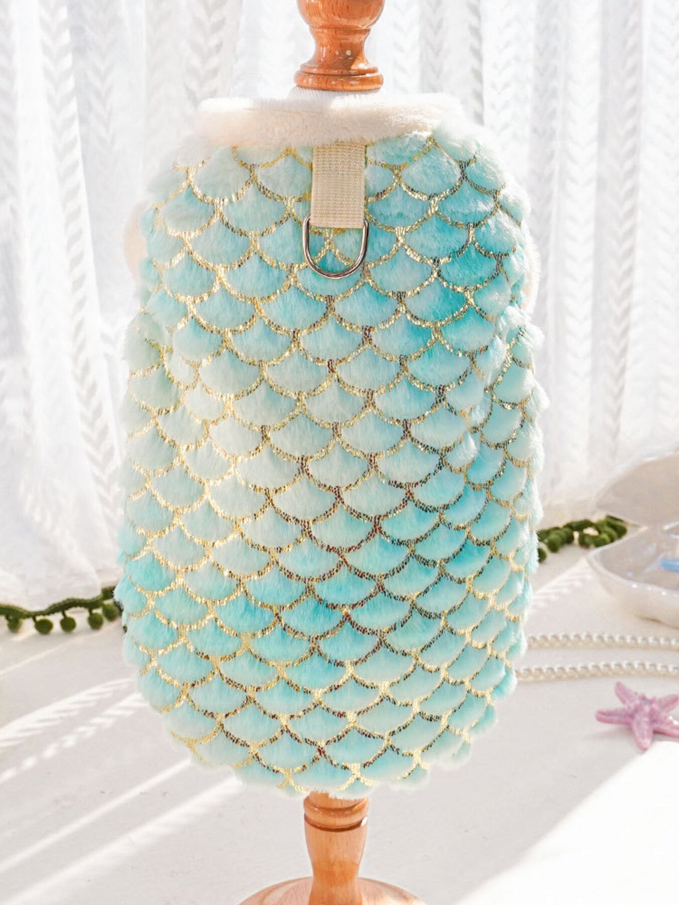 Mermaid Scale Plush Pet Top