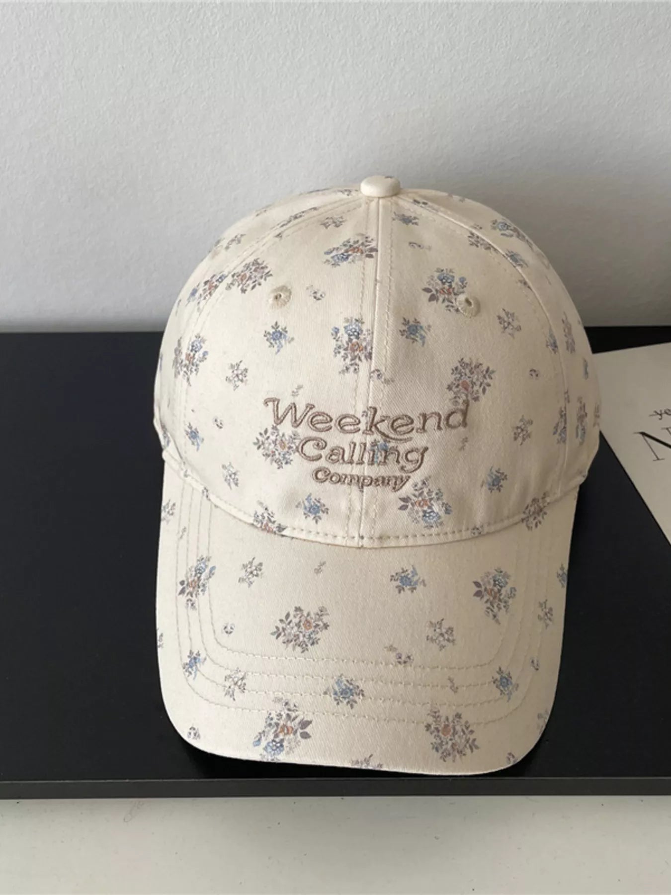Floral Embroidered Baseball Cap