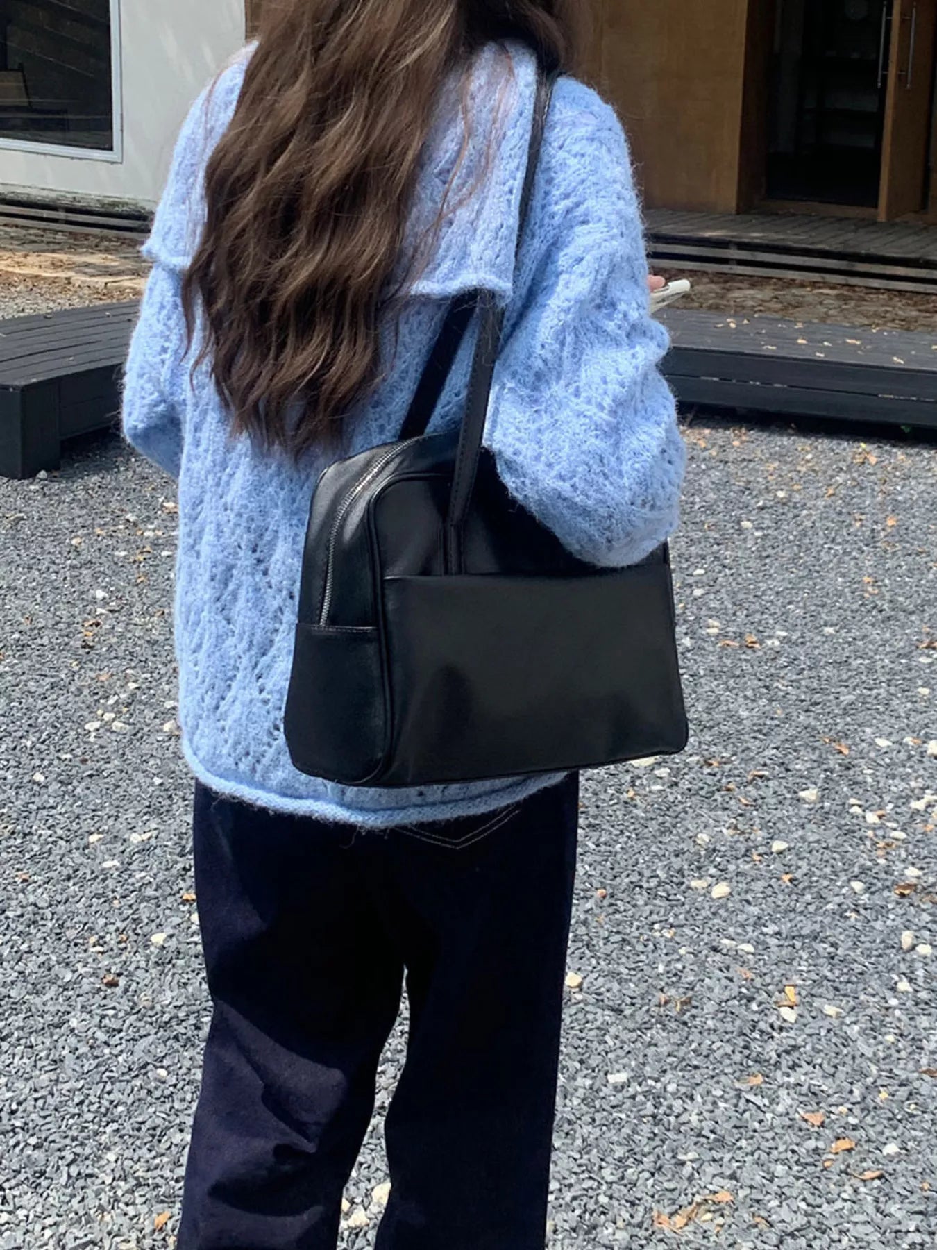 Classic Style Faux Leather Tote Bag