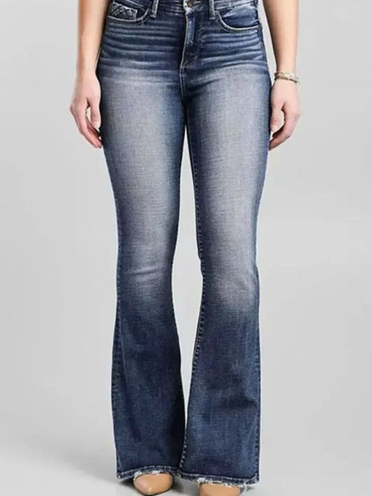 High-Rise Flare Gradient Wash Jeans