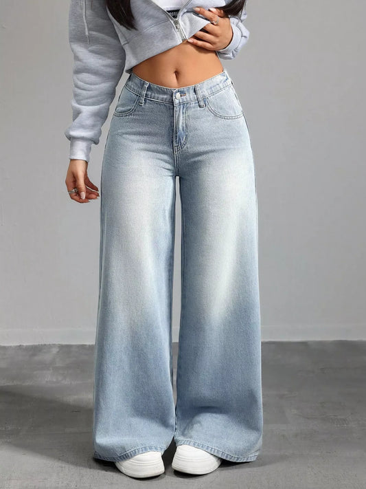 High Waisted Wide Leg Jeans