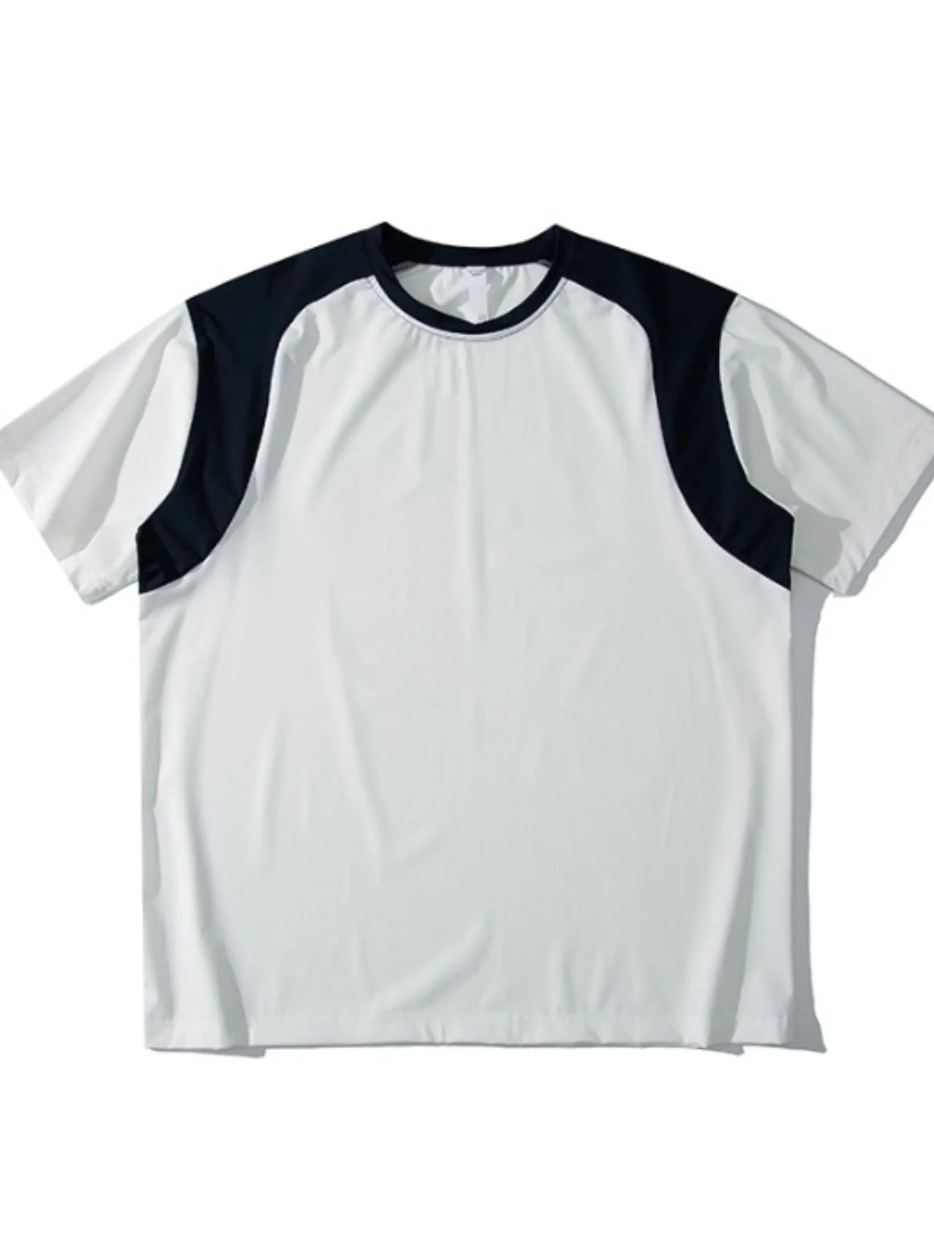 Men's Contrast Round Neck Short Sleeve T-Shirt