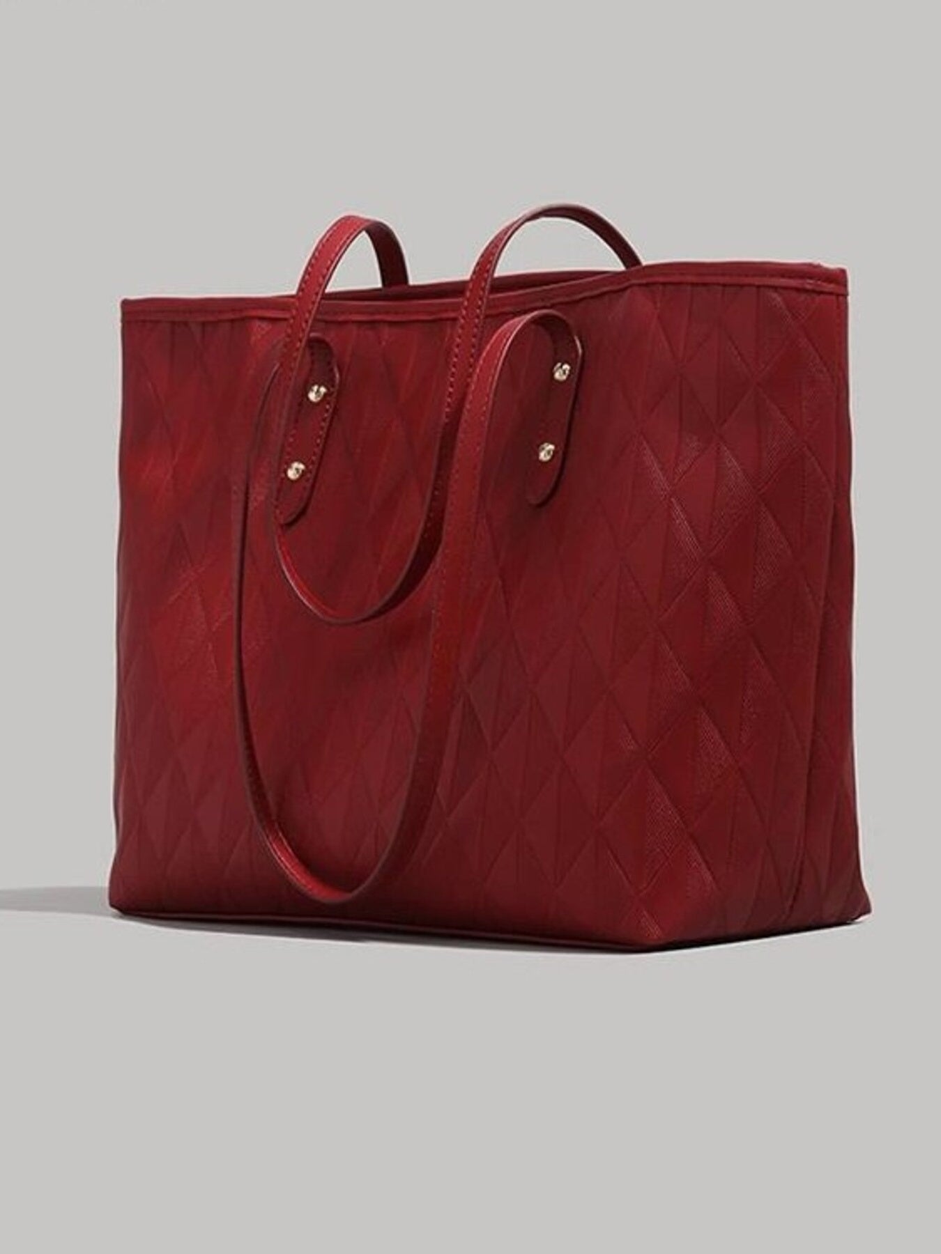 Textured Leather Tote Bag