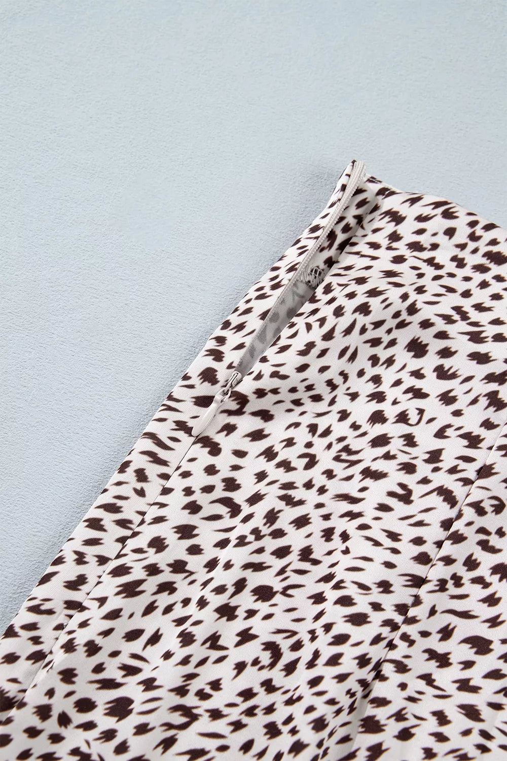 Slit Animal Print Skirt