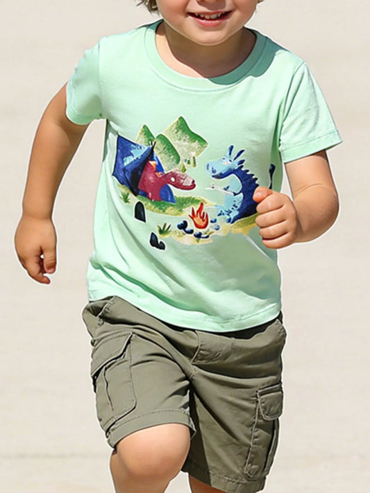 Children's Animal Graphic Short Sleeve T-Shirt