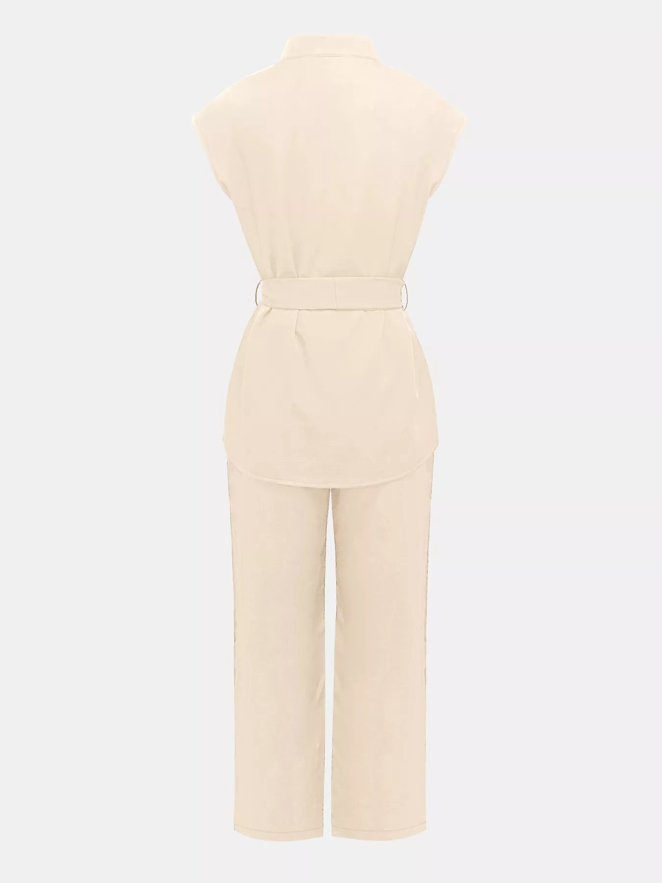 Sleeveless Top and Wide-Leg Pants Set