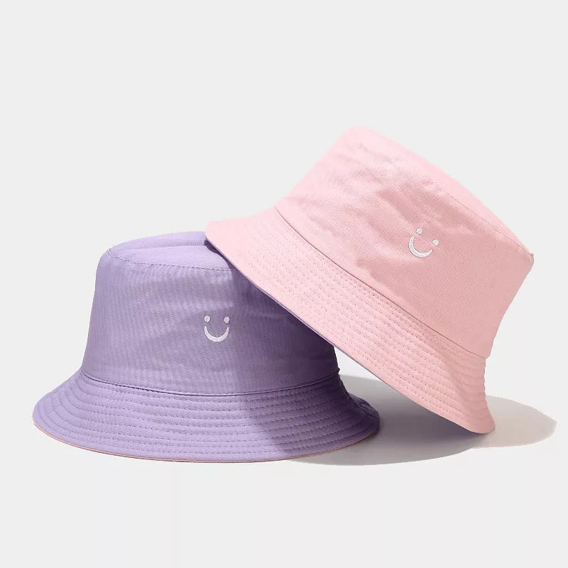 Embroidered Smiley Face Bucket Hat