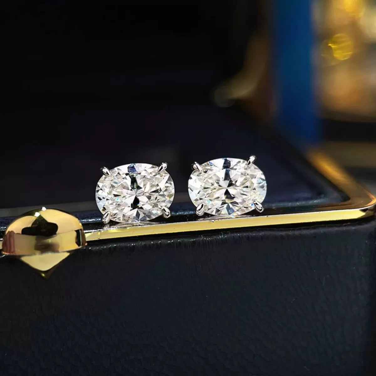 1 Carat Moissanite 925 Sterling Silver Stud Earrings