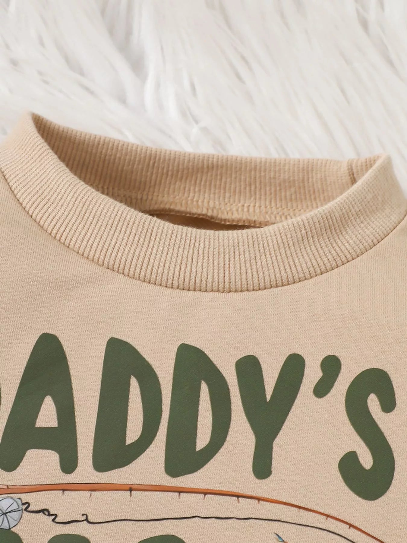 Children's Letter Round Neck Top and Pants Set