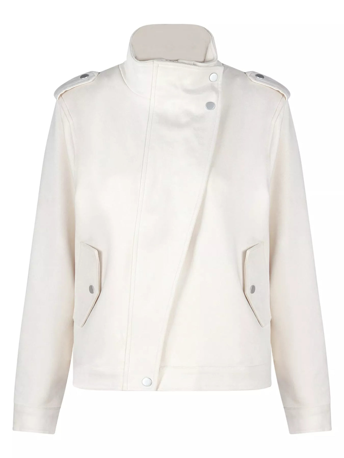 Asymmetric Zip-Up Moto-Style Jacket