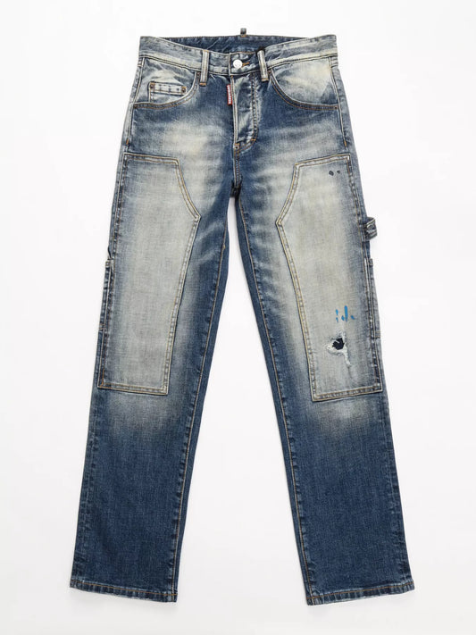 Men's Distressed Wash Jeans
