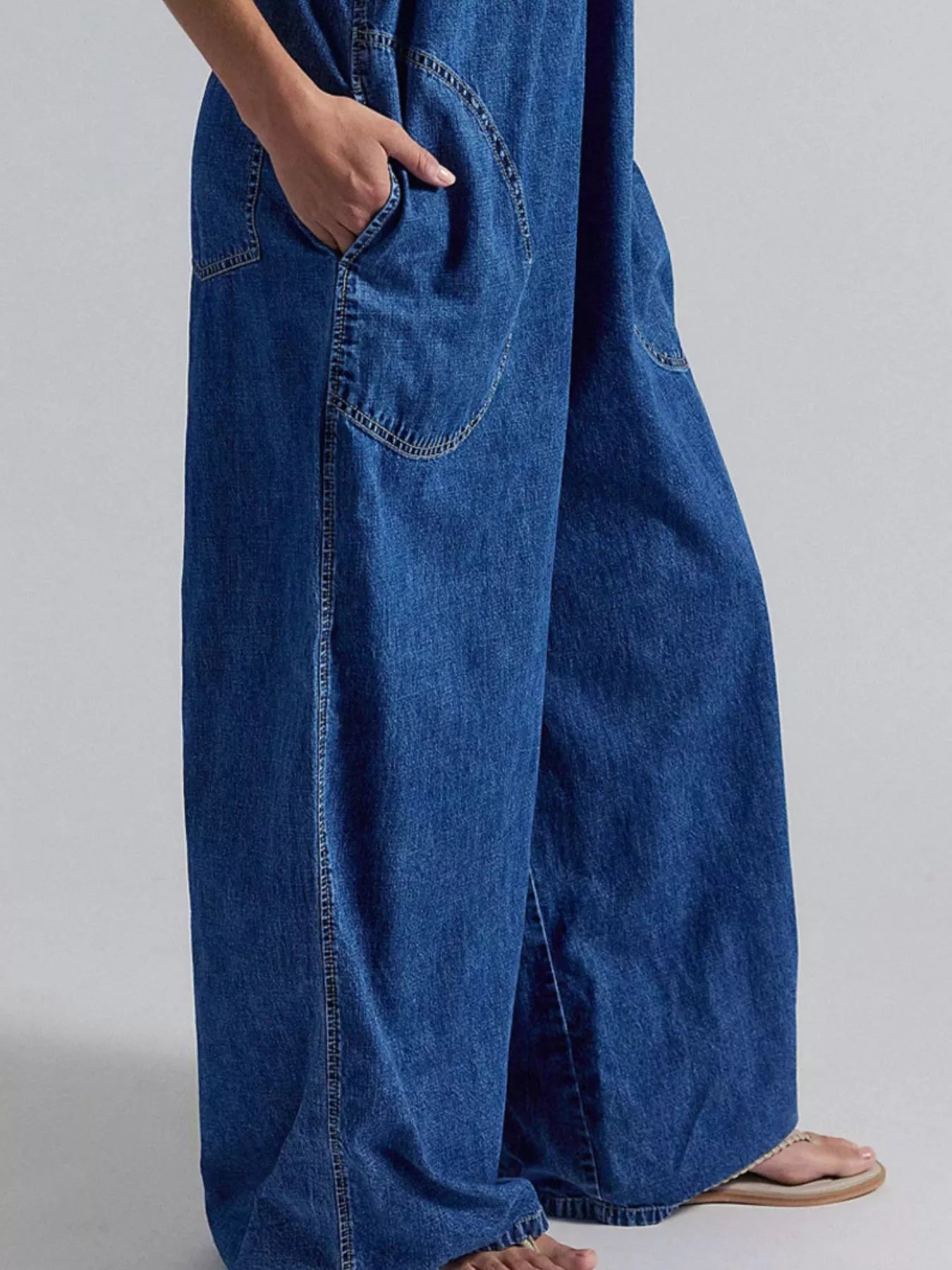 Sleeveless Wide-Leg Jumpsuit