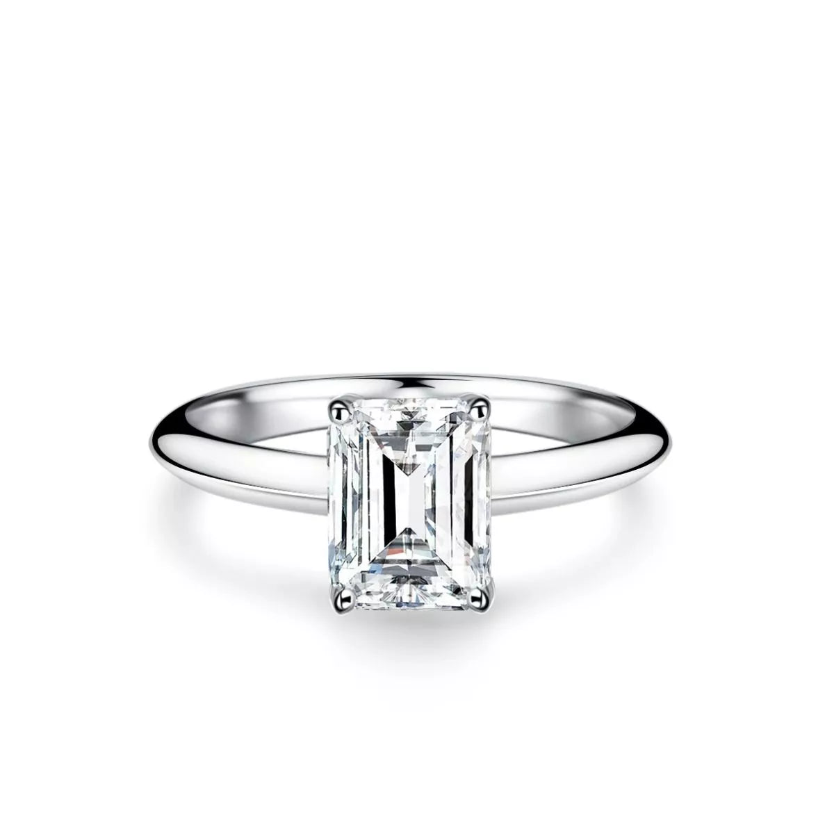 2 Carat 925 Sterling Silver Moissanite Geometric Ring