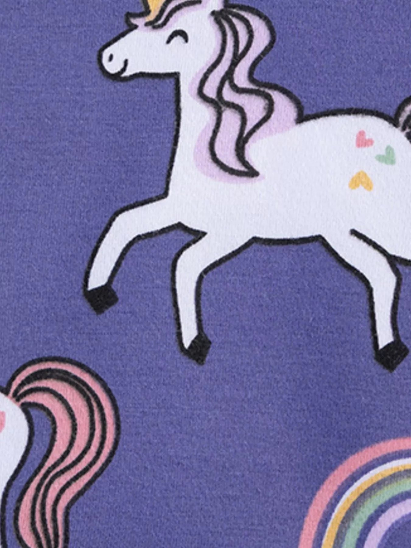 Children‘s Unicorn Print Peplum Top and Leggings Set