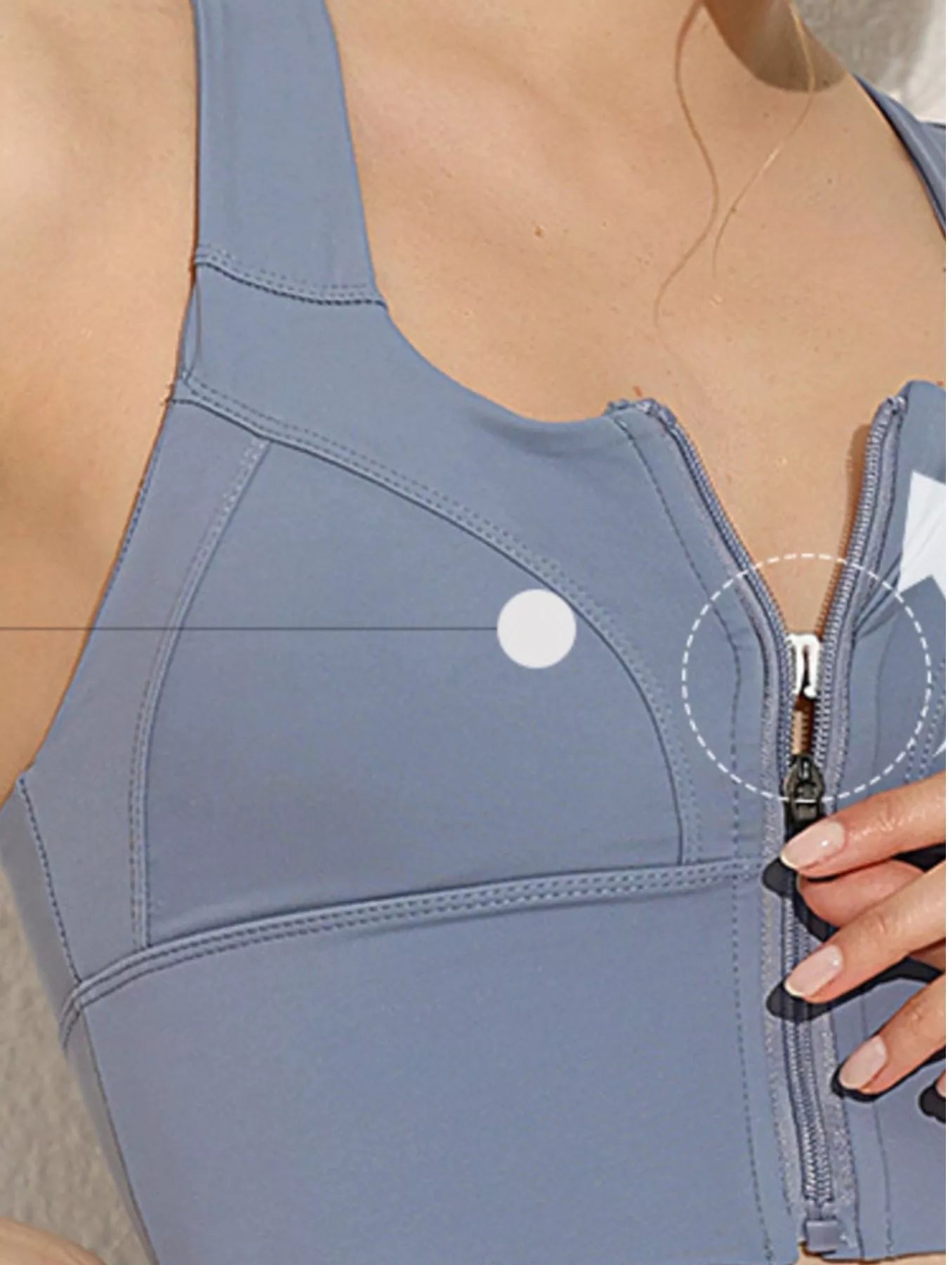 Full Size Front-Zip Active Tank Plus Size