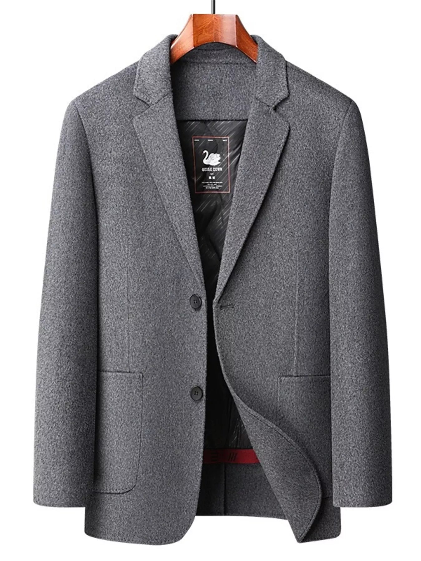 Men's Plus Size Button Up Long Sleeve Coat