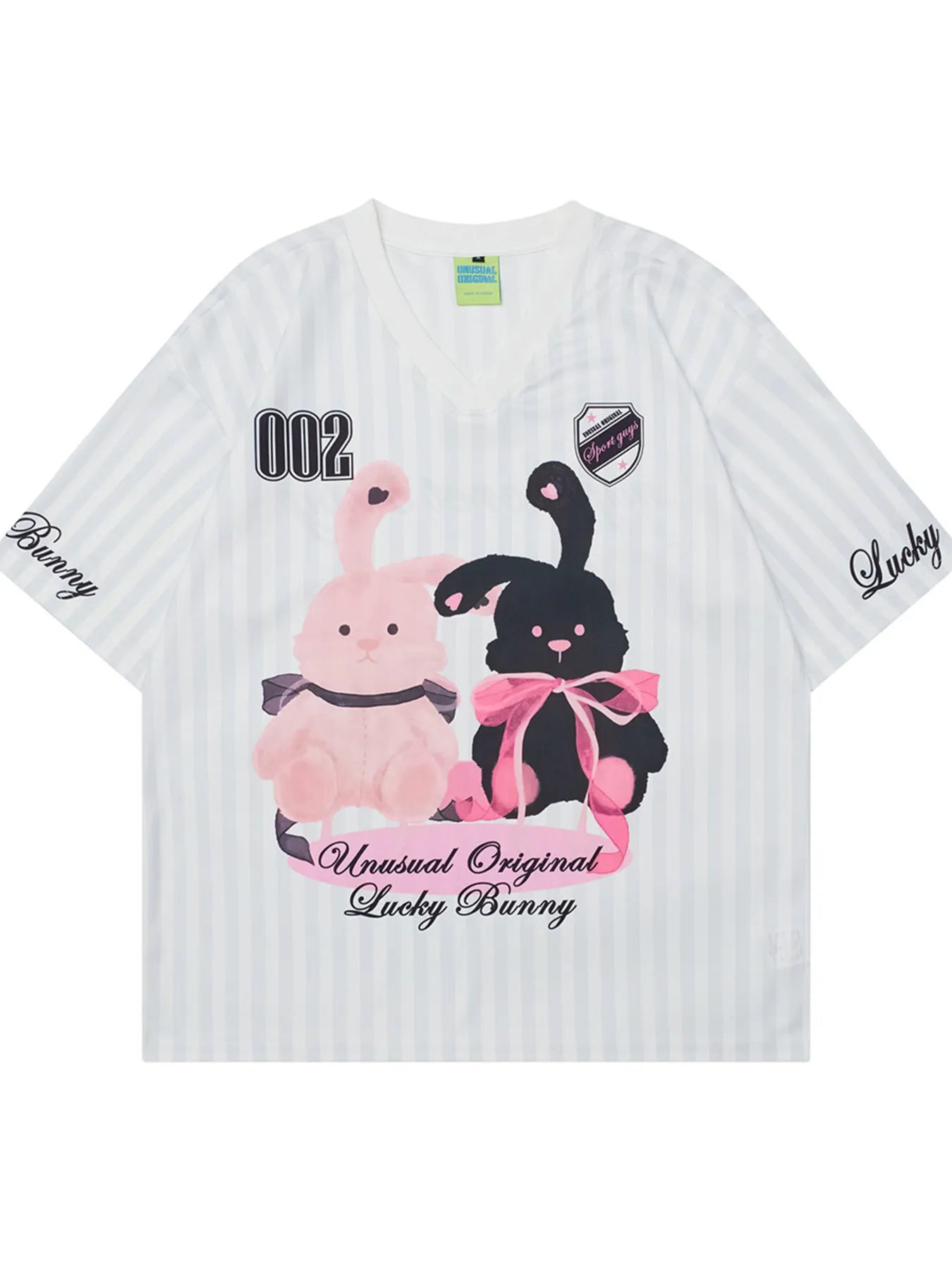 Men's Bunny Striped Short Sleeve T-Shirt