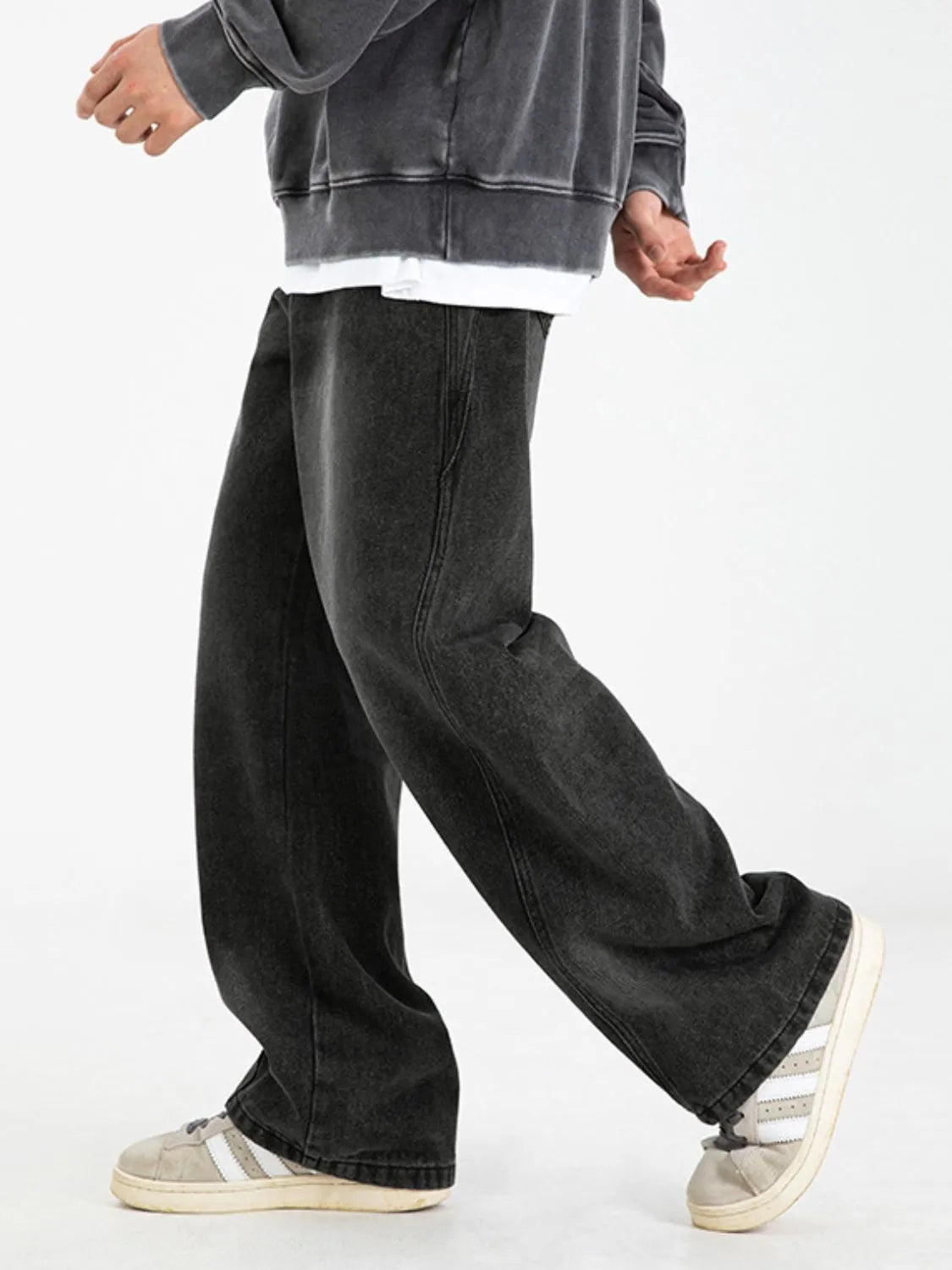 Men's Plus Size Wide Leg Jeans