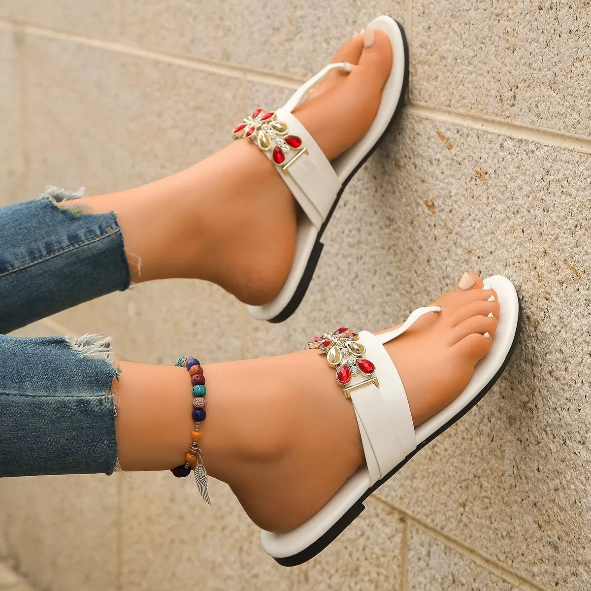 Toe Post Flats Sandals