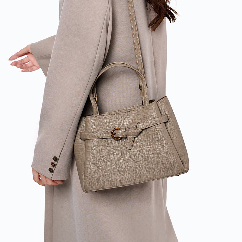 Leather Top Handle Handbag