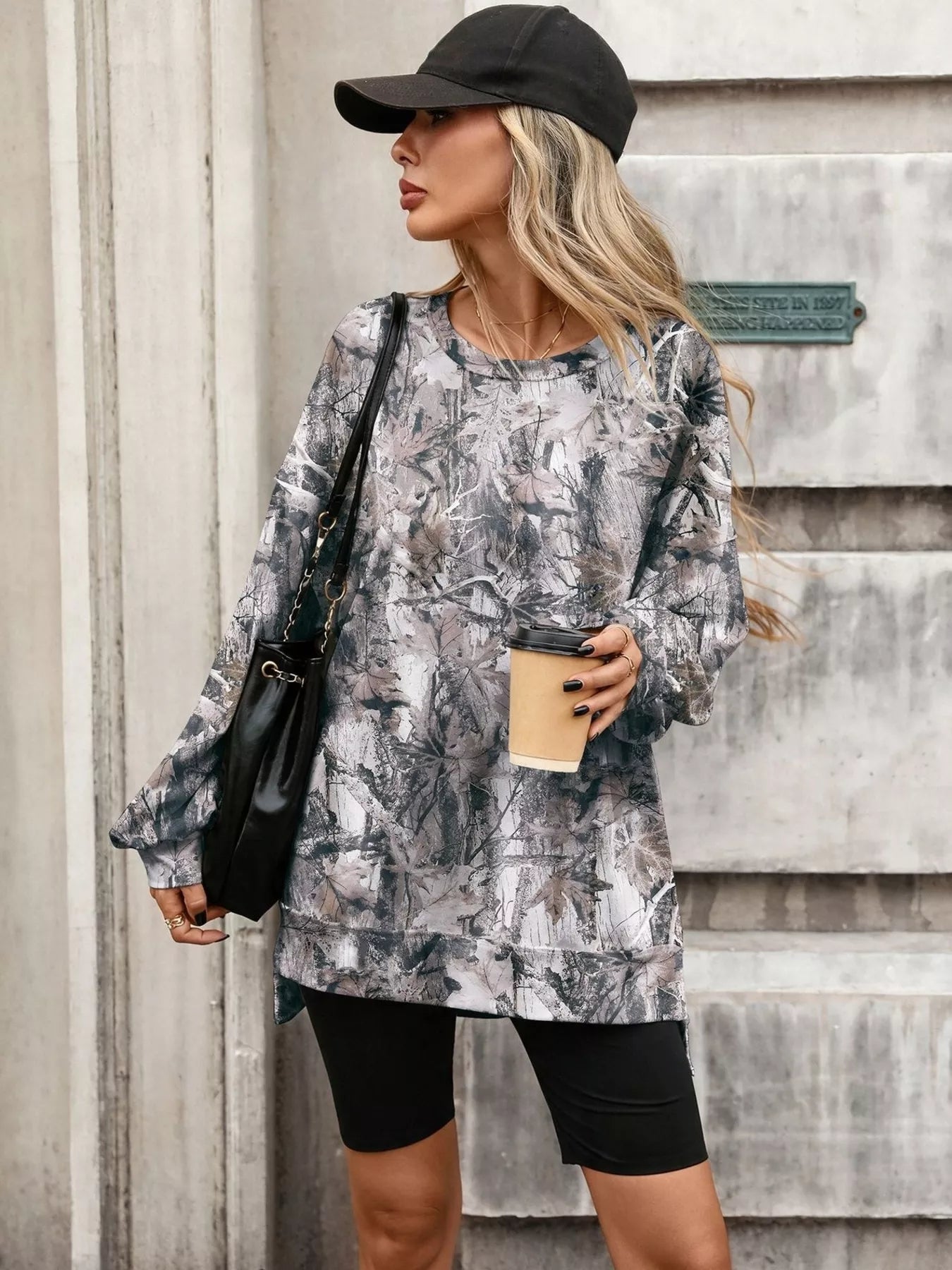 Printed Round Neck Sweatshirt