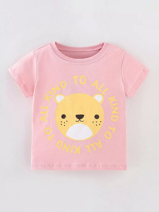 Children's Cartoon Bear Short Sleeve T-Shirt