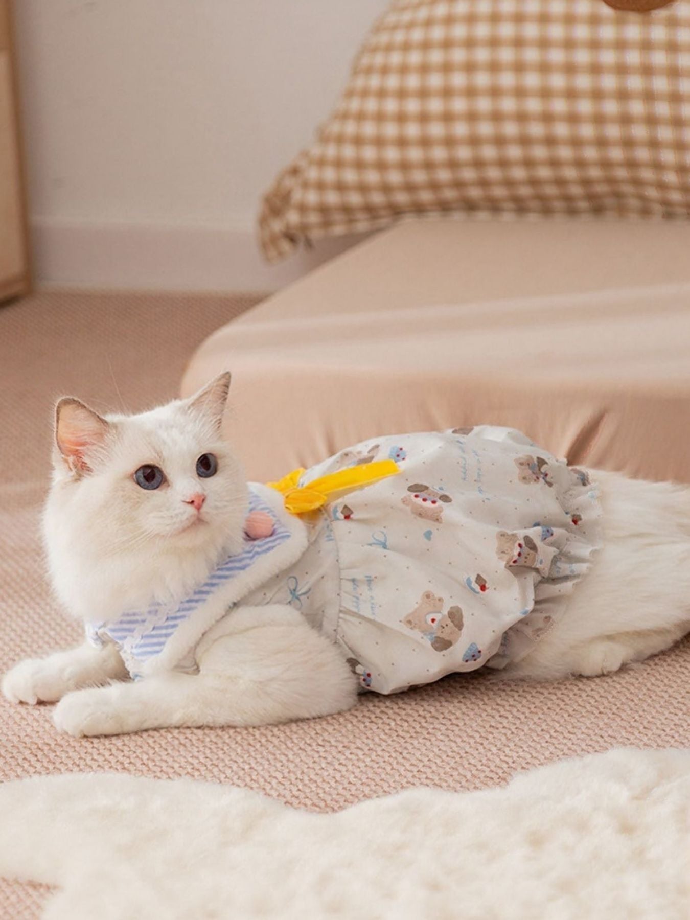Bow Button Down Pet Dress