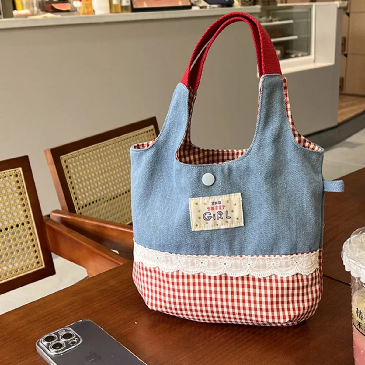Printed Canvas Handbag
