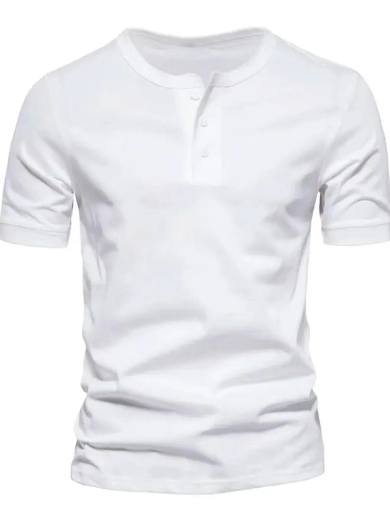 Men's Full Size Button Detail Short Sleeve Top Plus Size