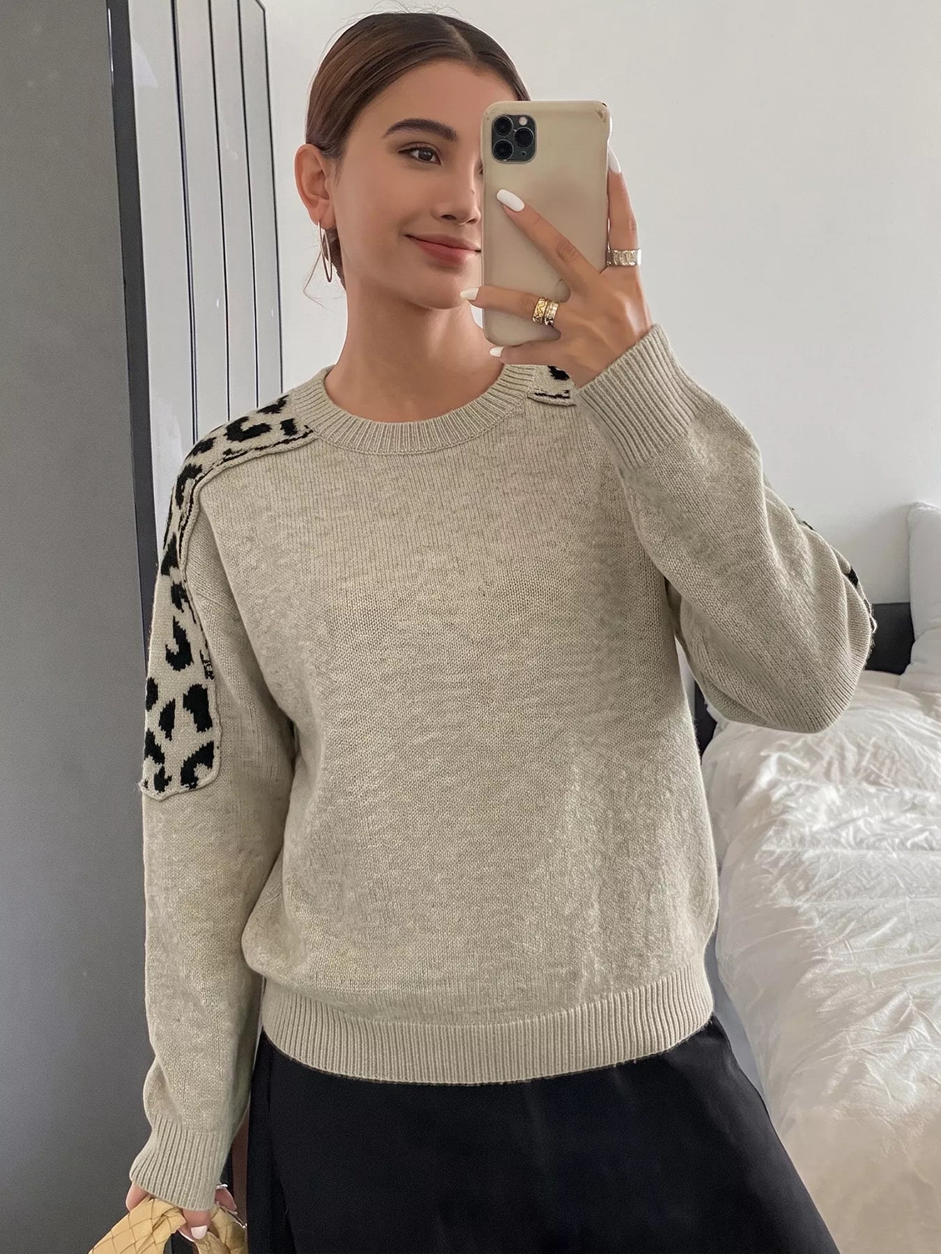 Leopard Round Neck Sweater