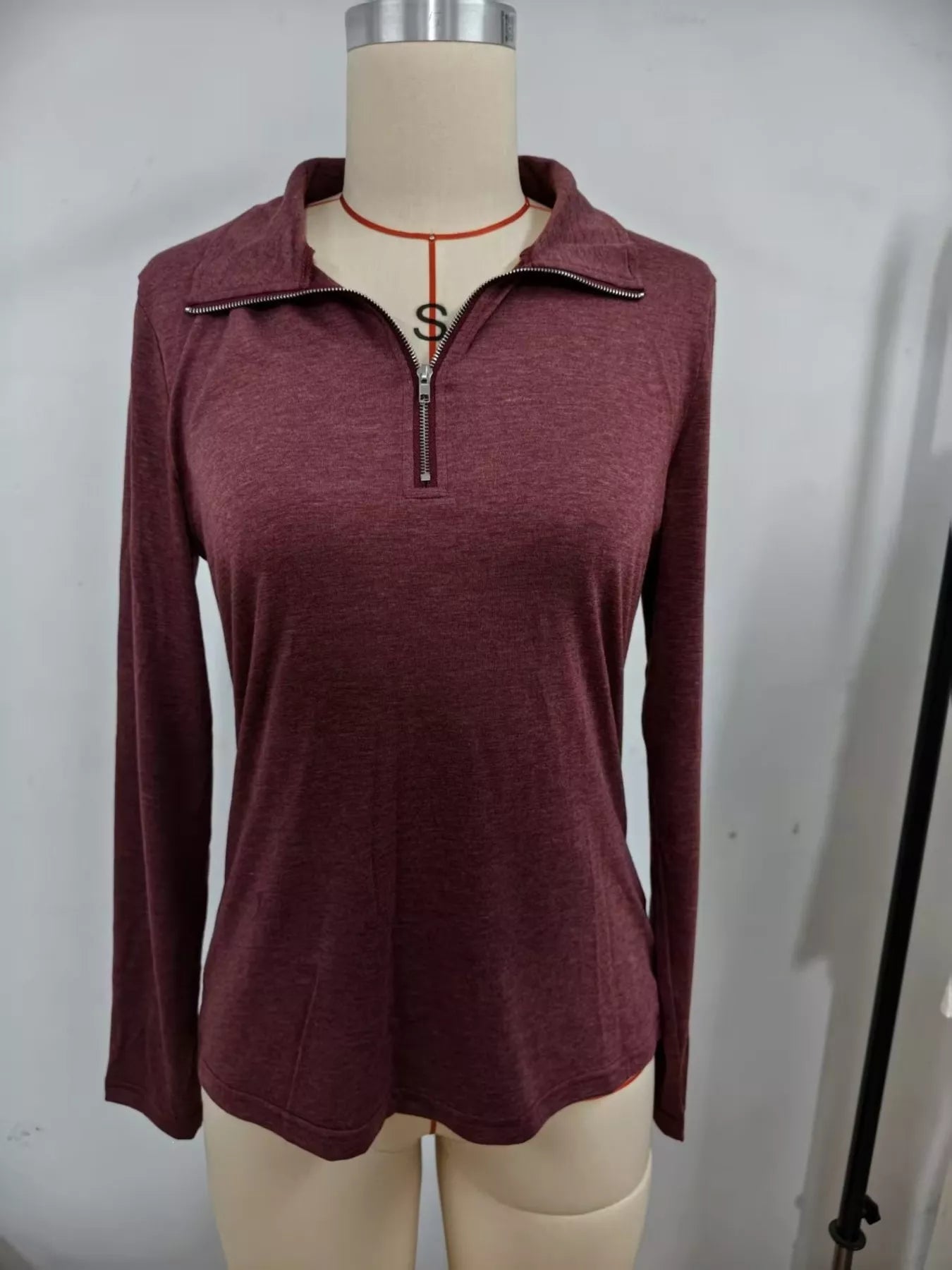 Slim Fit Long Sleeve Quarter-Zip T-Shirt